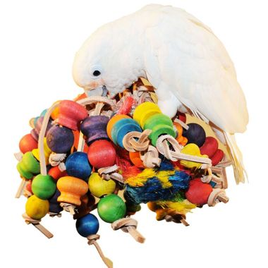 HAPPY-BEAKS-TOY-HANGING-WOOD-BALLS-MEDIUM