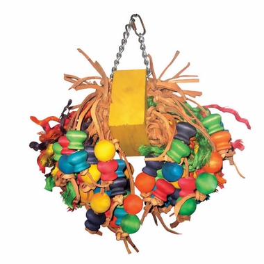 HAPPY-BEAKS-TOY-HANGING-WOOD-BALLS-MEDIUM