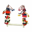 Happy Beaks Toy - Rope Swing with Wood Blocks & Leather (Large)