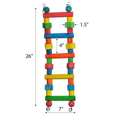 HAPPY-BEAKS-TOY-WOOD-BLOCK-LADDER-SMALL