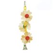 Happy Beaks Toy - Wooden Flower on Chain with Bell