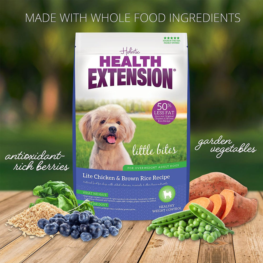 Health Extension Little Bites Lite Chicken & Brown Rice Recipe Dry Dog