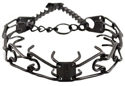 Herm Sprenger Stainless Steel Prong Training Collar 23" - Large 3.2 mm (Black)