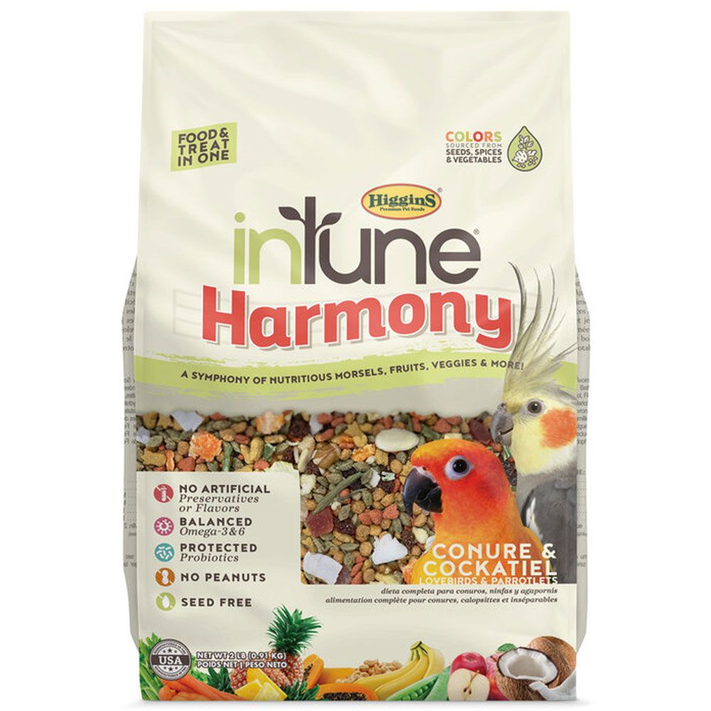 Higgins inTune Harmony Conure & Cockatiel Bird Food, 2lb bag On Sale EntirelyPets