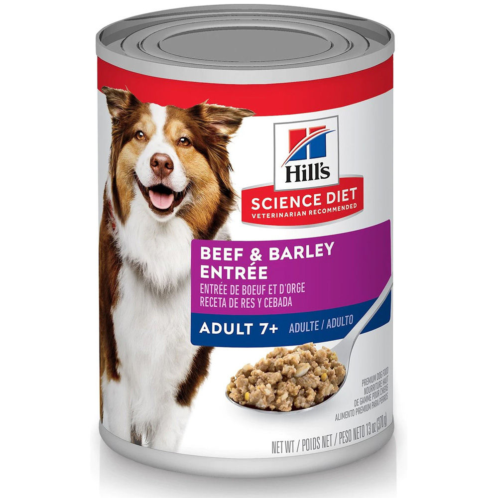 HILLS-SCIENCE-DIET-ADLT-7-BEEF-BARLEY-CAN-DOG-FD-13OZX12