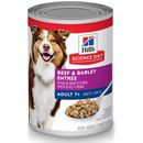 Hill's Science Diet Adult 7+ Beef & Barley Entree Canned Dog Food, 13 oz can, case of 12
