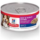 Hill's Science Diet Adult 7+ Beef & Barley Entree Canned Dog Food, 5.8 oz can, case of 24