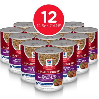 HILLS-SCIENCE-DIET-ADLT-7-HELTHY-CUISNE-BF-CRRTS-PEAS-CAN-DOG-FD-12OZX2