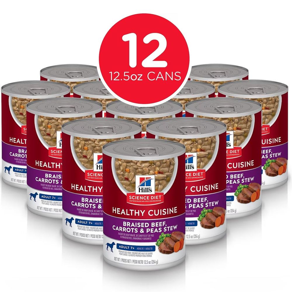 HILLS-SCIENCE-DIET-ADLT-7-HELTHY-CUISNE-BF-CRRTS-PEAS-CAN-DOG-FD-12OZX2