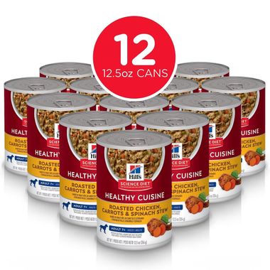 HILLS-SCIENCE-DIET-ADLT-7-HELTHY-CUISNE-CHICKN-CRRTS-SPINCH-CAN-DOG-FD-12OZX12