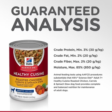 HILLS-SCIENCE-DIET-ADLT-7-HELTHY-CUISNE-CHICKN-CRRTS-SPINCH-CAN-DOG-FD-12OZX12