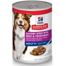 Hill's Science Diet Adult 7+ Savory Stew with Beef & Vegetables Canned Dog Food, 12.8 oz can, case of 12