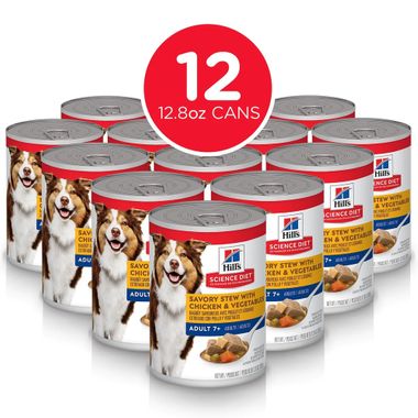 HILLS-SCIENCE-DIET-ADLT-7-CHICKEN-VEG-CAN-DOG-FD-12OZX12
