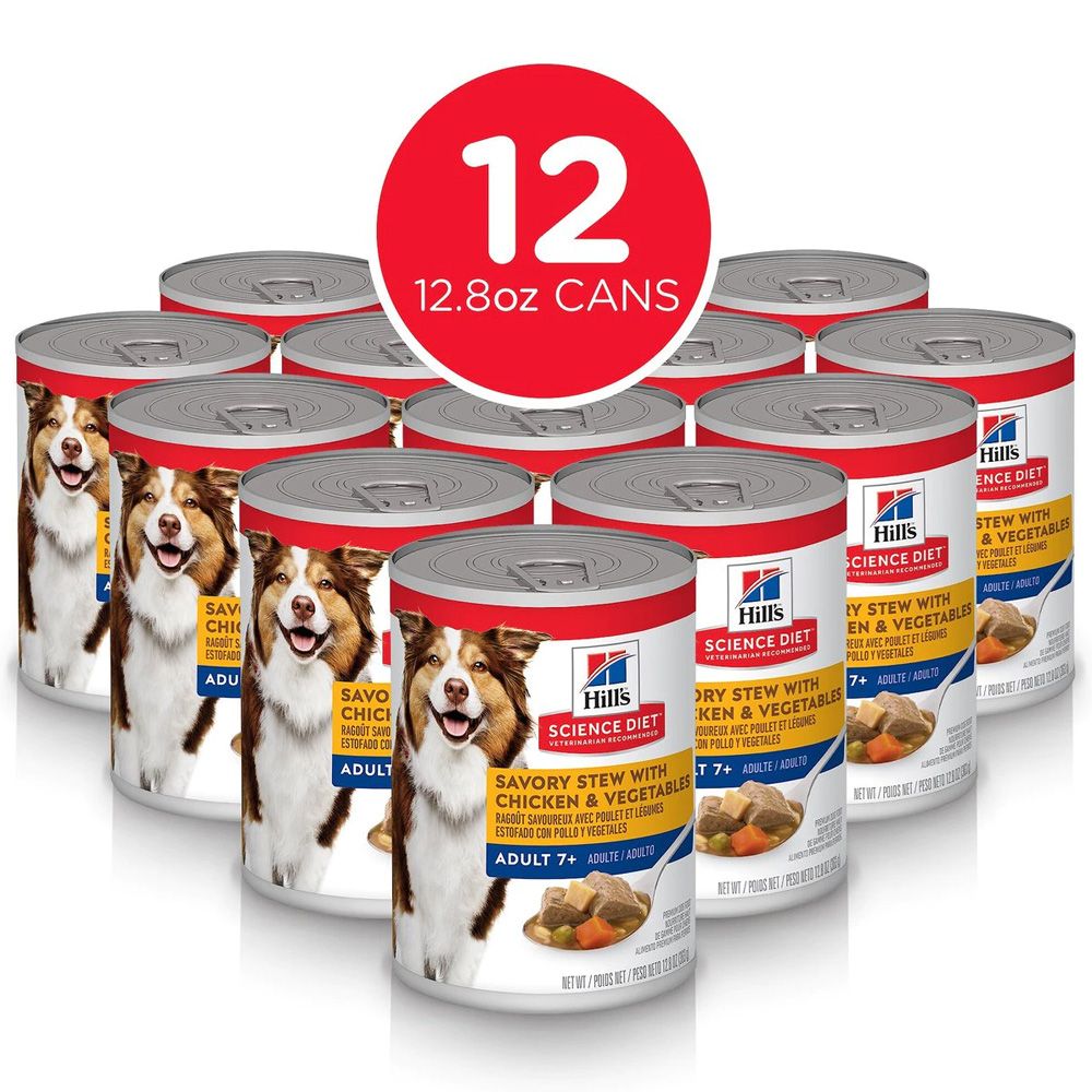 HILLS-SCIENCE-DIET-ADLT-7-CHICKEN-VEG-CAN-DOG-FD-12OZX12