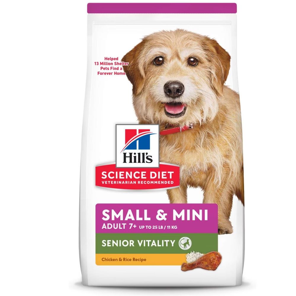 HILLS-SCIENCE-DIET-SENIOR-SM-MINI-CHCKN-RICE-DRY-DOG-FD-12B