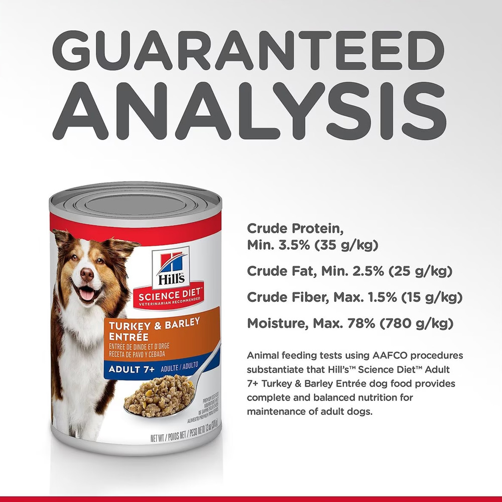 HILLS-SCIENCE-DIET-ADLT-7-TURKEY-BARLEY-CAN-DOG-FD-13OZX12