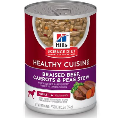 HILLS-SCIENCE-DIET-ADULT-BRAISED-BEEF-CARRTS-PEAS-STEW-WET-DOG-FD-12X12