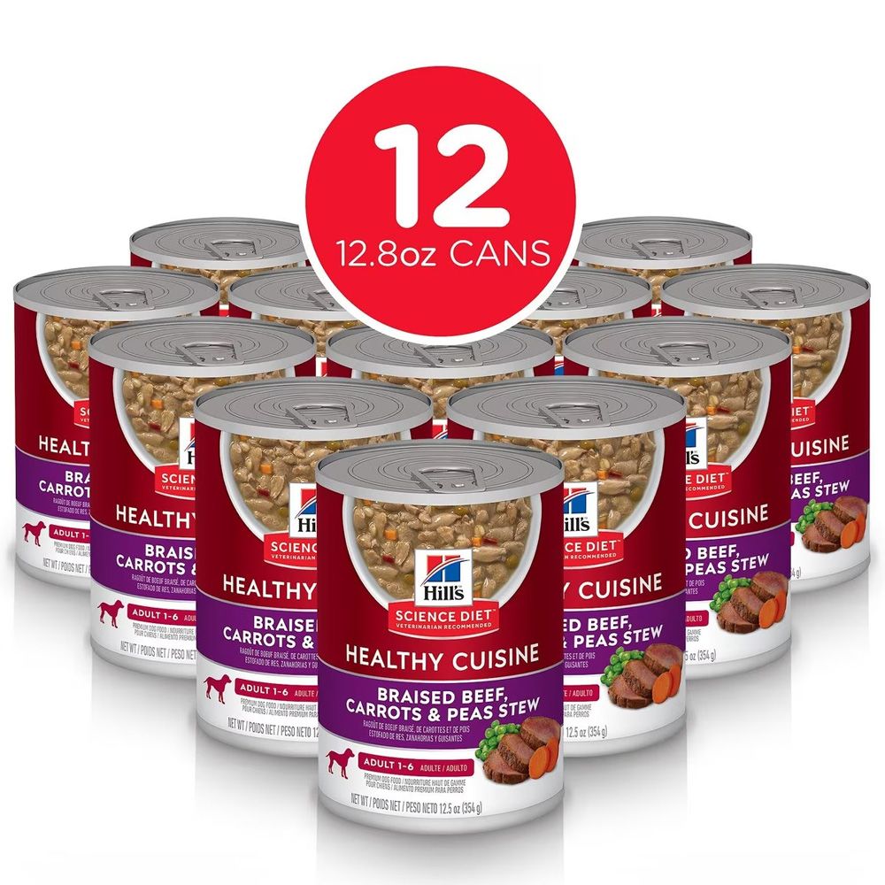 HILLS-SCIENCE-DIET-ADULT-BRAISED-BEEF-CARRTS-PEAS-STEW-WET-DOG-FD-12X12