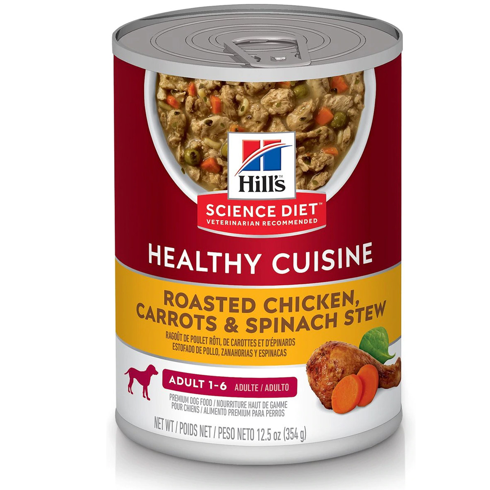 HILLS-SCIENCE-DIET-ADULT--CHICKEN-CARRTS-SPINACH-STEW-WET-DOG-FD-12X12
