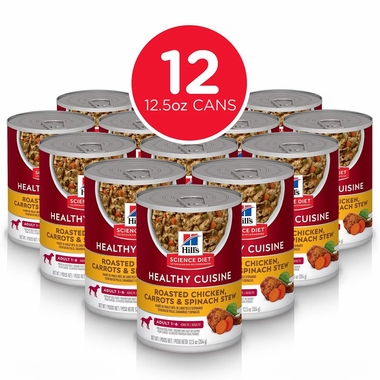 HILLS-SCIENCE-DIET-ADULT--CHICKEN-CARRTS-SPINACH-STEW-WET-DOG-FD-12X12