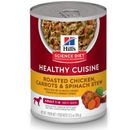 Hill's Science Diet Adult Healthy Cuisine Roasted Chicken, Carrots & Spinach Stew Canned Dog Food, 12.5-oz, case of 12