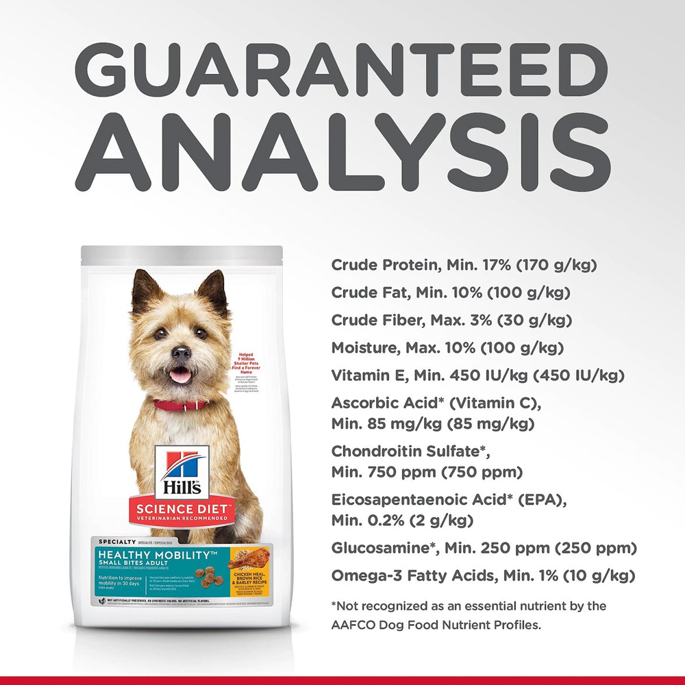 HILLS-SCIENCE-DIET-ADULT-HEALTHY-MOBILITY-SMBITES-CHICKEN-BROWN-RICE-BARLEY-DRY-DOG-FD-4LB