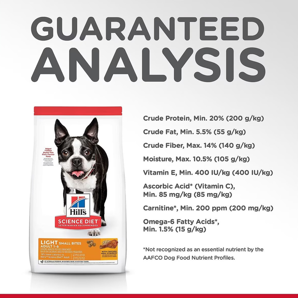 HILLS-SCIENCE-DIET-ADULT-LIGHT-SMBITES-CHICKEN-MEAL-BARLEY-DRY-DOG-FD-5LB