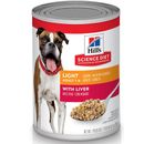 Hill's Science Diet Adult Light with Liver Canned Dog Food, 13-oz, case of 12