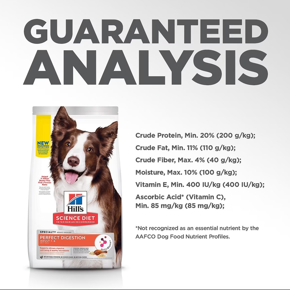 HILLS-SCIENCE-DIET-ADLT-PRFCT-DIGSTION-CHCKN-RICE-OATS-DRY-DOG-FD-22LB