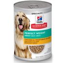 Hill's Science Diet Adult Perfect Weight Chicken & Vegetables Entree Canned Dog Food, 12.8-oz can, case of 12