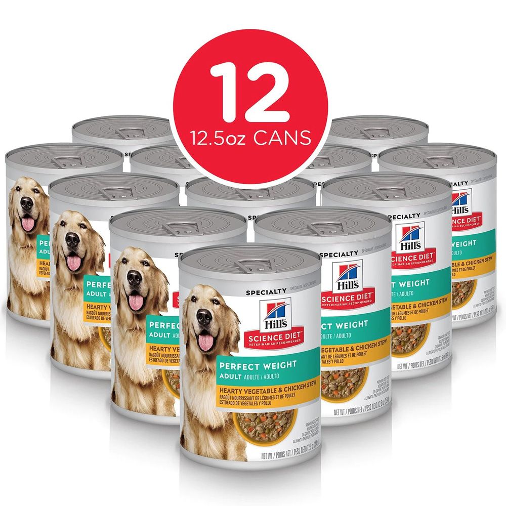 HILLS-SCIENCE-DIET-ADULT-PERFCT-WGHT-VEGTBL-CHICKN-STEW-WET-DOG-FD-12X12