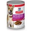 Hill's Science Diet Adult Savory Stew with Beef & Vegetables Canned Dog Food, 12.8-oz can, case of 12