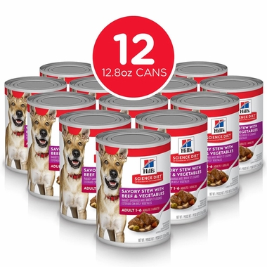 HILLS-SCIENCE-DIET-ADULT-STEW-BEEFF-VEGTBL-WET-DOG-FD-12X12