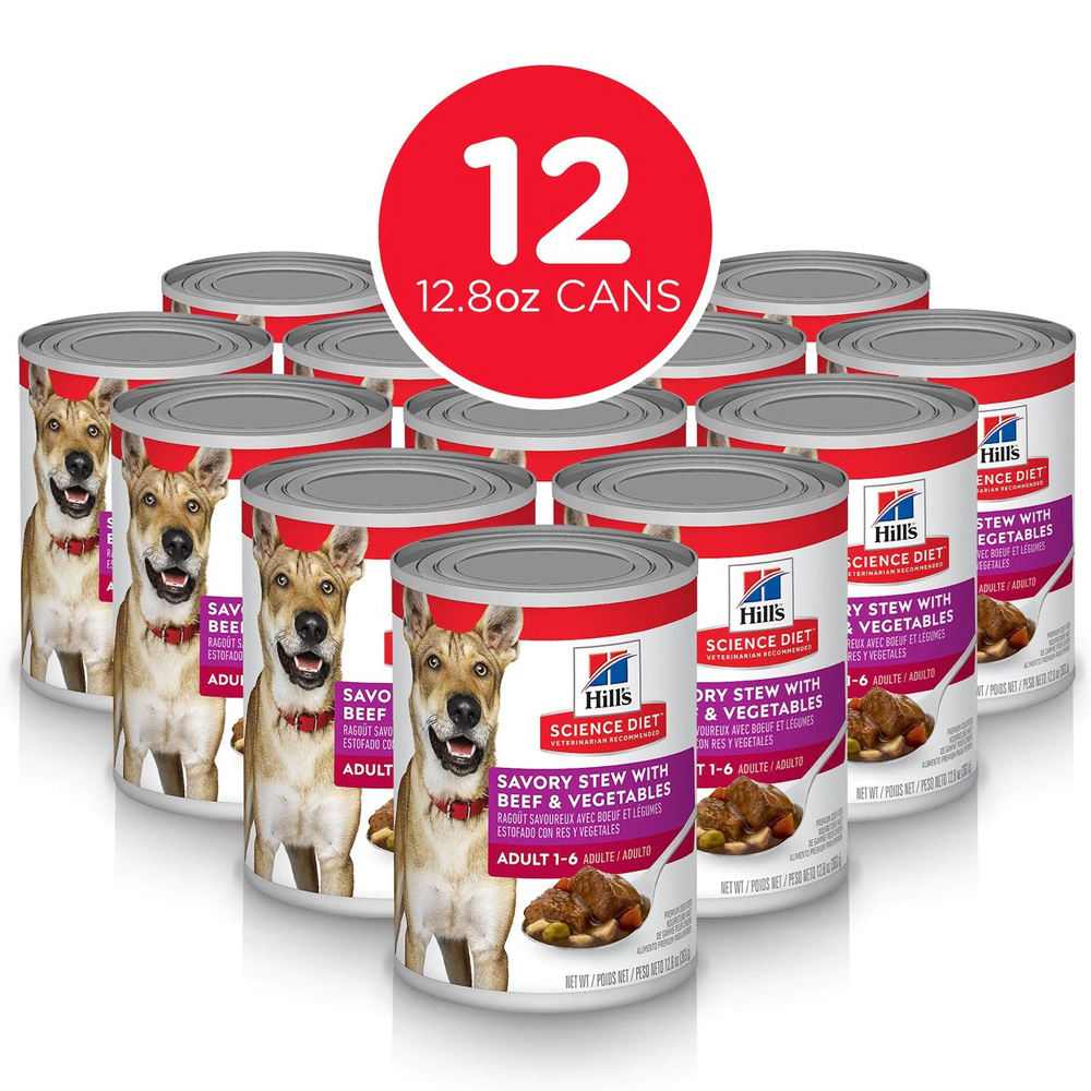 HILLS-SCIENCE-DIET-ADULT-STEW-BEEFF-VEGTBL-WET-DOG-FD-12X12