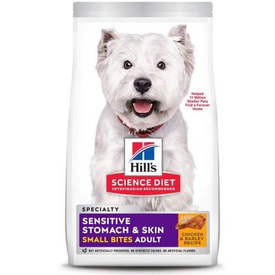 HILLS-SCIENCE-DIET-ADLT-SNSITVE-STMCH-SKIN-SM-BITES-DRY-DOG-FD-15LB