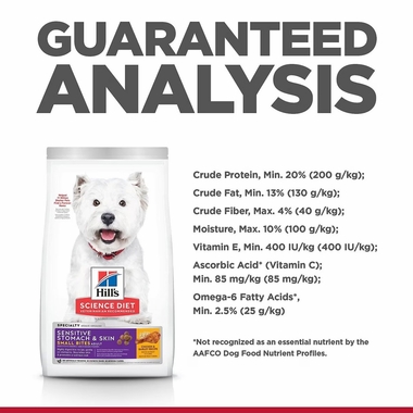 HILLS-SCIENCE-DIET-ADLT-SNSITVE-STMCH-SKIN-SM-BITES-DRY-DOG-FD-4LB
