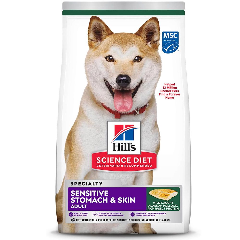 HILLS-SCIENCE-DIET-ADLT-SNSITVE-STMCH-SKIN-POLLCK-BRLEY-DRY-DOG-FD-12LB