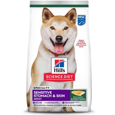 HILLS-SCIENCE-DIET-ADLT-SNSITVE-STMCH-SKIN-POLLCK-BRLEY-DRY-DOG-FD-12LB