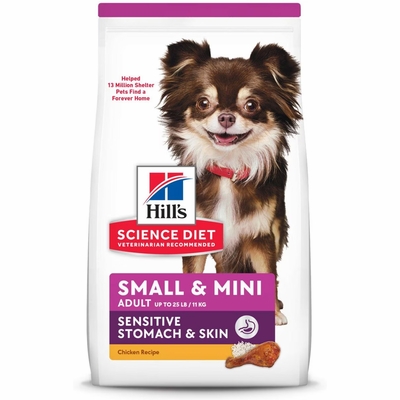 HILLS-SCIENCE-DIET-ADLT-SNSITVE-STMCH-SKIN-SM-MINI-BRD-CHCKN-DRY-DOG-FD-4LB