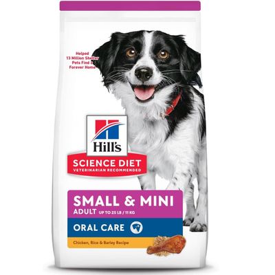 HILLS-SCIENCE-DIET-ORAL-CARE-SM-MINI-CHICKEN-ADULT-DRY-DOG-FD-12LB