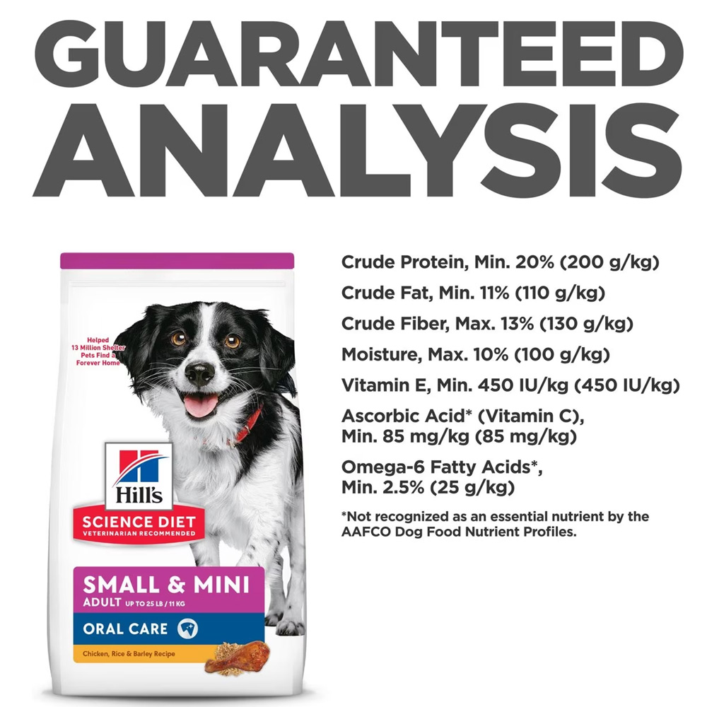 HILLS-SCIENCE-DIET-ORAL-CARE-SM-MINI-CHICKEN-ADULT-DRY-DOG-FD-12LB