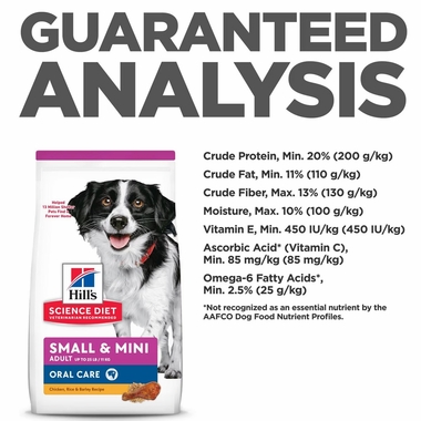 HILLS-SCIENCE-DIET-ORAL-CARE-SM-MINI-CHICKEN-ADULT-DRY-DOG-FD-4LB