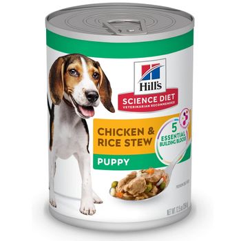 Hill's Science Diet Puppy Chicken Rice Stew Recipe Wet Dog Food