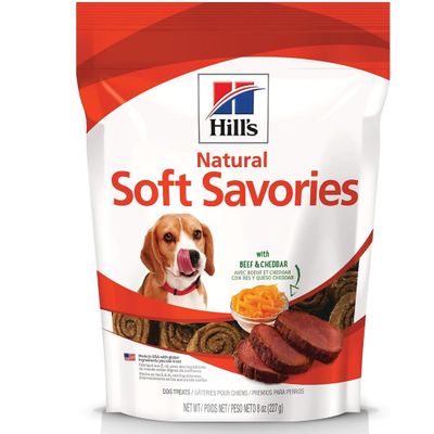HILLS-SOFT-SAVORIES-BEEF-CHEDDAR-DOG-TREATS-8OZ