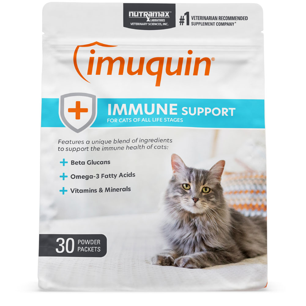 Nutramax Imuquin Immune Health Supplement Powder for Cats, With Beta