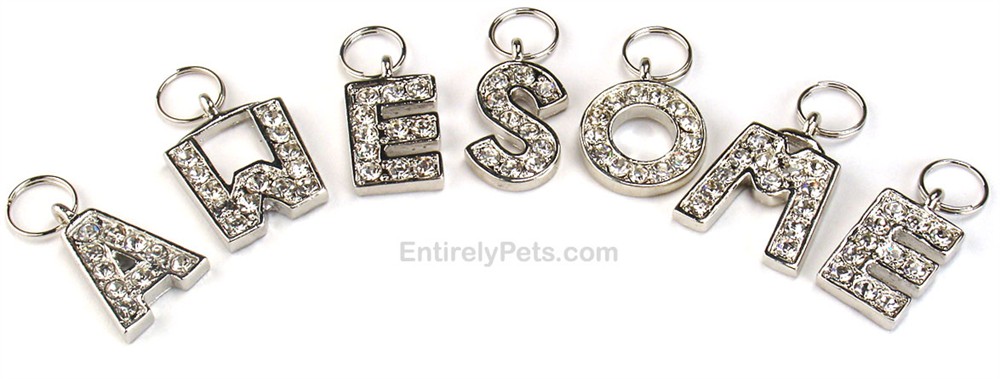 Initial Rhinestone Pendant Charm