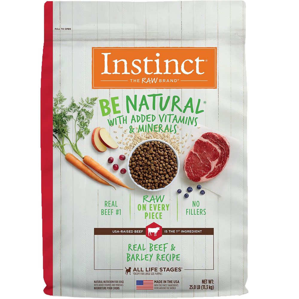 Instinct Be Natural Real Beef & Barley Recipe FreezeDried Raw Coated
