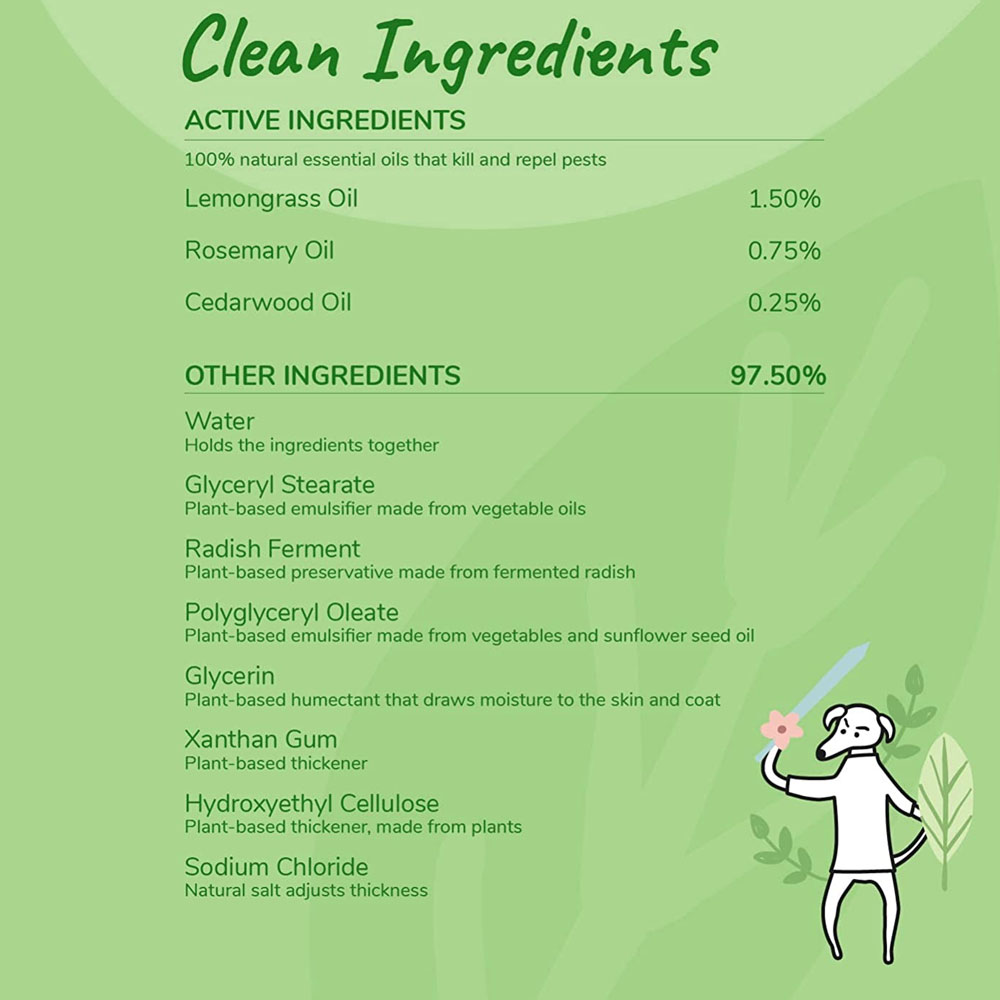 kin+kind Natural Flea & Tick PlantBased Lemongrass Repel Spray for Dogs, 12oz bottle On Sale