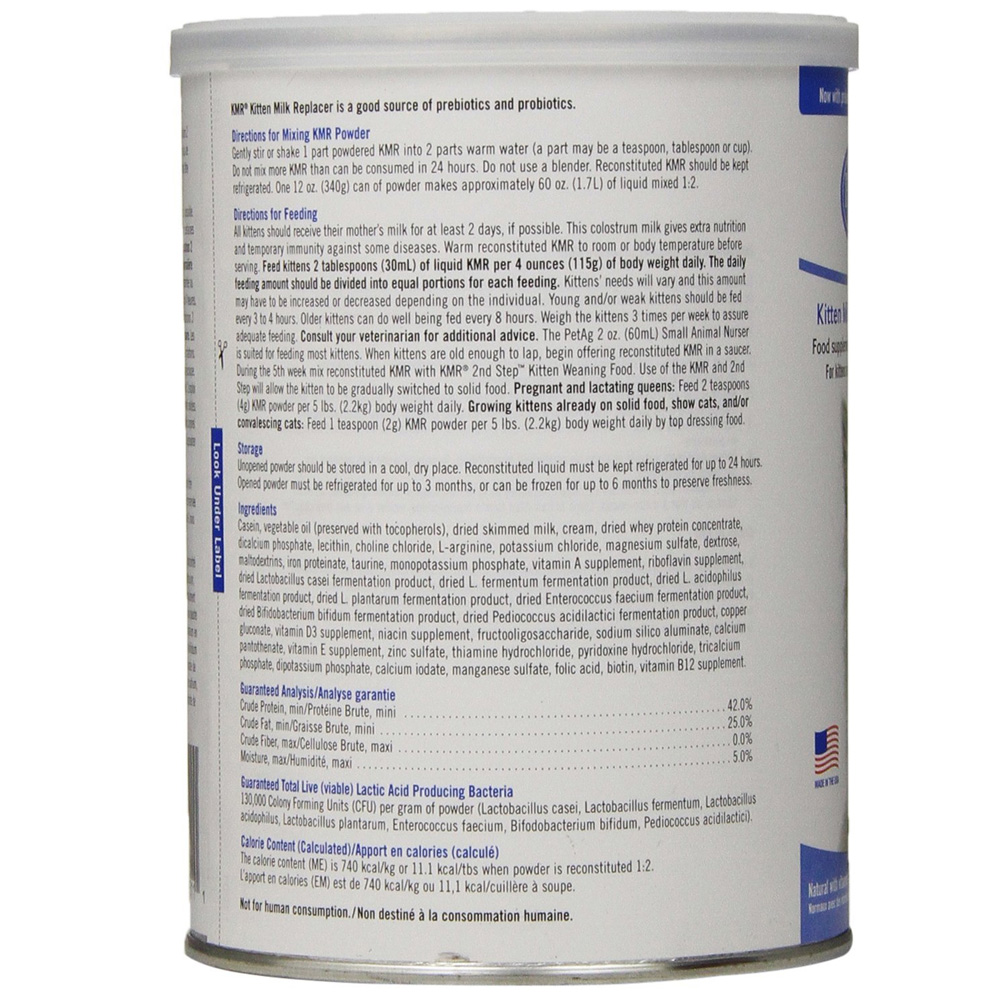 KMR Kitten Milk Replacer Powder (12 oz) On Sale EntirelyPets