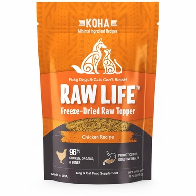 KOHA-DOG-CAT-RAW-LIFE-TOPPER-CHICKEN-FD-8OZ